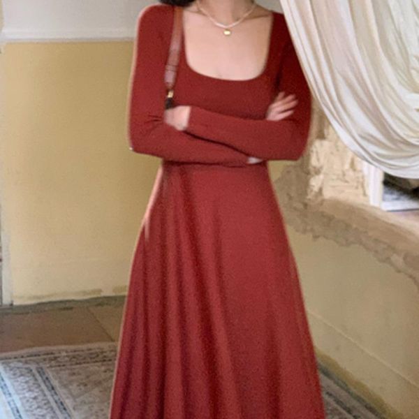 casual dresses elegant long sleeve sweater maxi dress women knitted autumn slim a-line vintage robe femme 2021 vestido mulher, Black;gray
casual dresses elegant long sleeve sweater maxi dress women knitted autumn slim a-line vintage robe femme 2021 vestido mulher, Black;gray