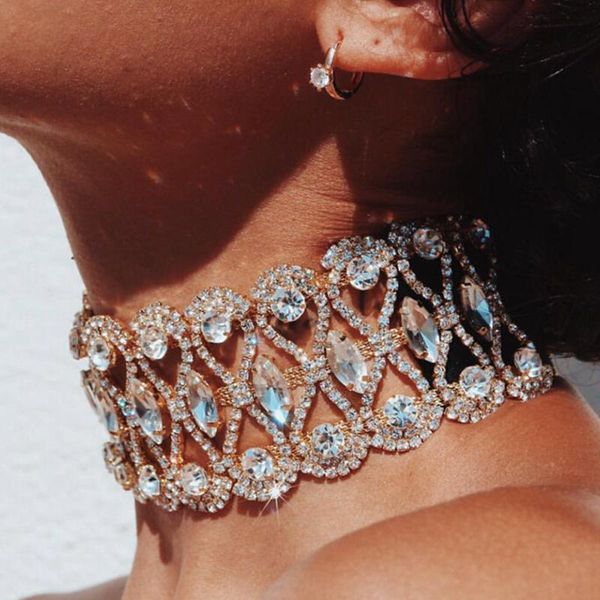 chokers clavicle necklace european and american inlaid rhinestone gemstone short chain fashion trendy ladies jewelry wholesale, Golden;silver
chokers clavicle necklace european and american inlaid rhinestone gemstone short chain fashion trendy ladies jewelry wholesale, Golden;silver