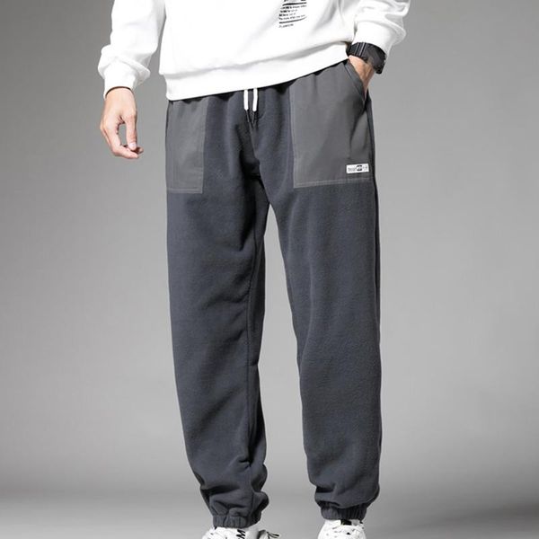 men's simple color matching fashion casual pants, warm lace-up men's trousers, street all-match clothing#g30, Black
men's simple color matching fashion casual pants, warm lace-up men's trousers, street all-match clothing#g30, Black