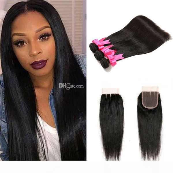 brazilian straight virgin hair weaves 3 bundles with lace closures unprocessed malaysian peruvian brazilian remy human hair vendors, Black
brazilian straight virgin hair weaves 3 bundles with lace closures unprocessed malaysian peruvian brazilian remy human hair vendors, Black