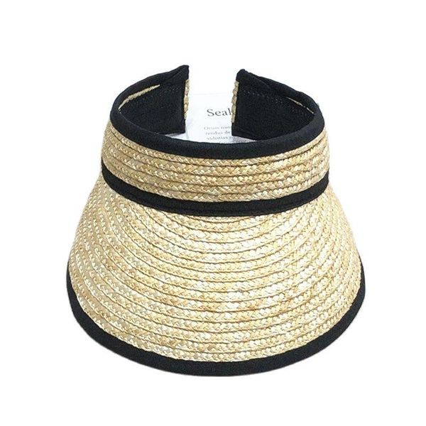 wide brim hats women's outdoor casual natural wheat straw hat visor cap sunscreee protection for holiday beach, Blue;gray
wide brim hats women's outdoor casual natural wheat straw hat visor cap sunscreee protection for holiday beach, Blue;gray