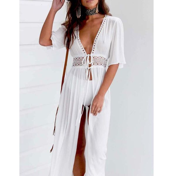 women's swimwear ladies women solid white bikini cover up long kaftan dress summer boho maxi beachwear bathing suit swimsuit, White;black
women's swimwear ladies women solid white bikini cover up long kaftan dress summer boho maxi beachwear bathing suit swimsuit, White;black