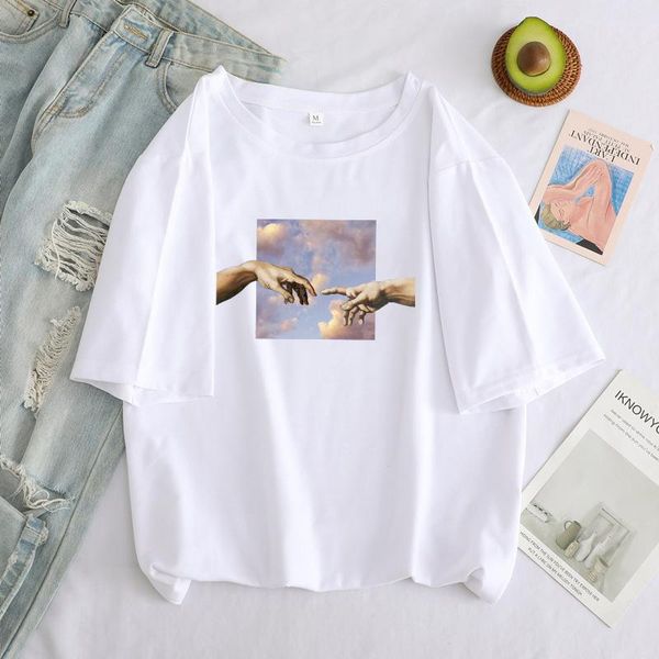 women's t-shirt femme michelangelo funny cartoon print women tshirts grunge aesthetic hand graphic tee oversized t shirt casual, White
women's t-shirt femme michelangelo funny cartoon print women tshirts grunge aesthetic hand graphic tee oversized t shirt casual, White