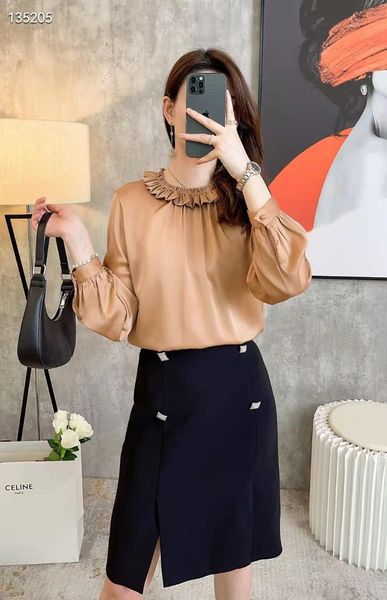 women's blouses & shirts zk1140 fashion 2021 runway luxury european design party style clothing, White
women's blouses & shirts zk1140 fashion 2021 runway luxury european design party style clothing, White