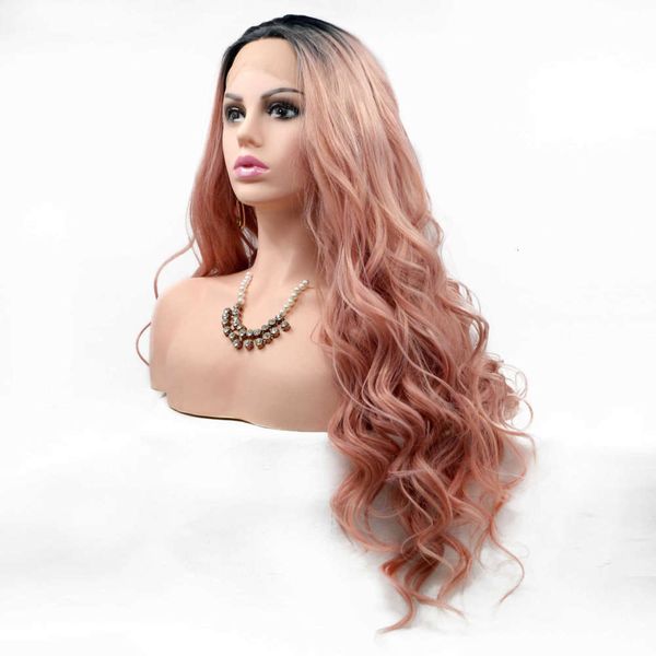 wig women's chemical fiber head cover brown gradient pink medium dyed long curly wig, Black;brown
wig women's chemical fiber head cover brown gradient pink medium dyed long curly wig, Black;brown