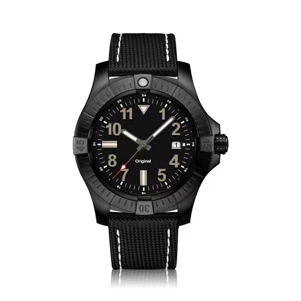 men's automatic mechanical watch luxury avenger requin brand black stainless steel case 1884 three-hand calendar dial leather rubber st, Slivery;brown
men's automatic mechanical watch luxury avenger requin brand black stainless steel case 1884 three-hand calendar dial leather rubber st, Slivery;brown