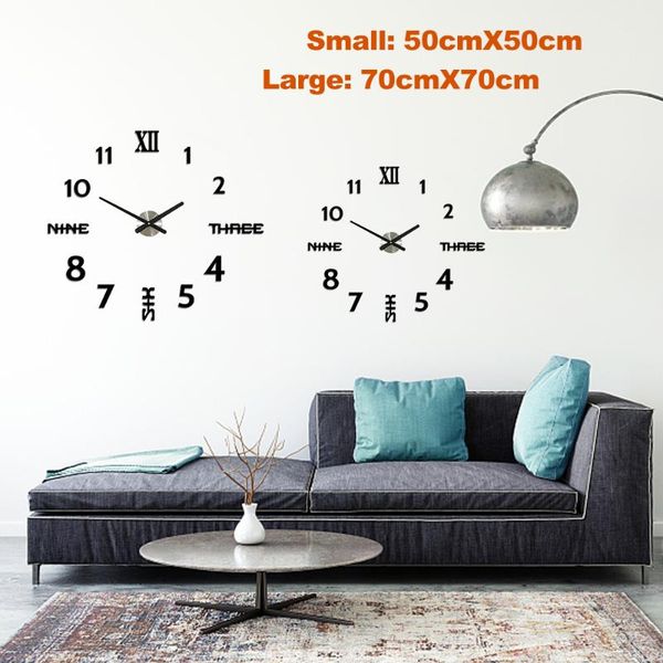 wall clocks 3d mirror stickers large clock frameless modern design watch silent home office number decoration gift diy
wall clocks 3d mirror stickers large clock frameless modern design watch silent home office number decoration gift diy