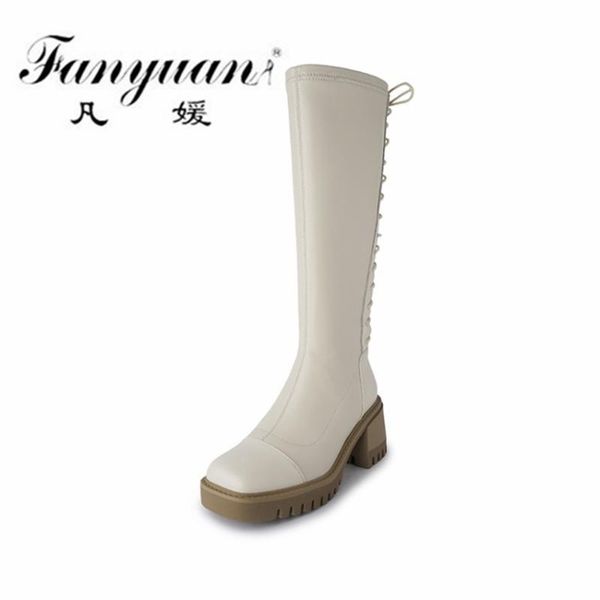 boots fanyuan fashion autumn winter women motorcycle knee-high square toe high heels genuine leather cross-tied shoes woman, Black
boots fanyuan fashion autumn winter women motorcycle knee-high square toe high heels genuine leather cross-tied shoes woman, Black
