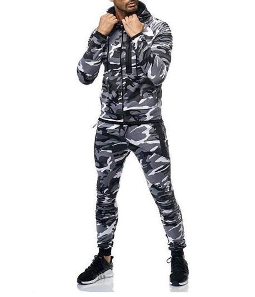 camouflage tracksuits sports men's suit arm pleated fitness casual wear, Gray
camouflage tracksuits sports men's suit arm pleated fitness casual wear, Gray