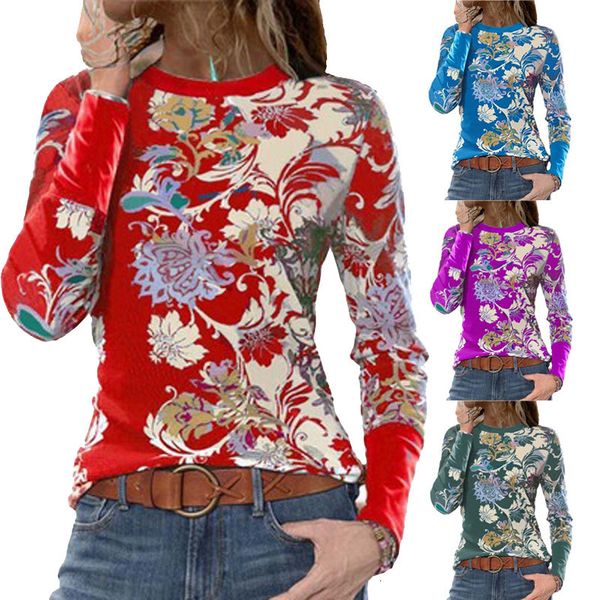 women's t-shirt long sleeved autumn winter fashion flower print clothing casual loose t-shirt plus size pullover shirt jb0o, White
women's t-shirt long sleeved autumn winter fashion flower print clothing casual loose t-shirt plus size pullover shirt jb0o, White