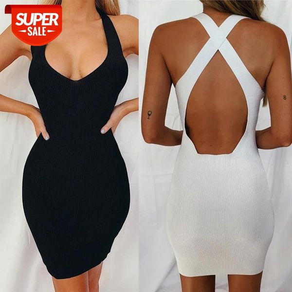 women dress 2020 summer v neck halter sleeveless bodycon wrap hip mini dress ladies cross strap backless club party dresses #ln6b, White;black
women dress 2020 summer v neck halter sleeveless bodycon wrap hip mini dress ladies cross strap backless club party dresses #ln6b, White;black