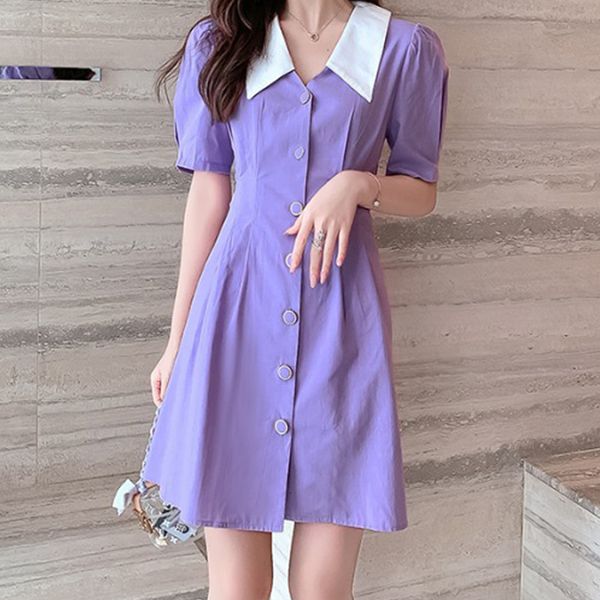 new arrival fashion preppy style women elegant summer vintage puff sleeve simple casual temperament young a-line dress 8i7j, White;black
new arrival fashion preppy style women elegant summer vintage puff sleeve simple casual temperament young a-line dress 8i7j, White;black