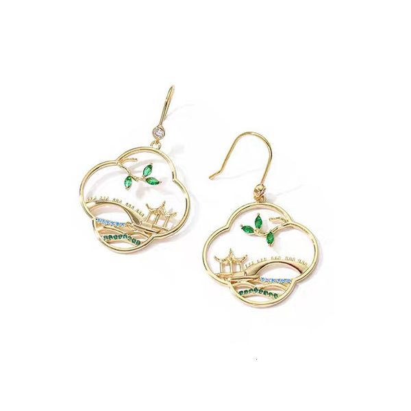 guofeng s925 silver ear hook new qiongtai yuge bridge flowing water earrings temperament student, Golden
guofeng s925 silver ear hook new qiongtai yuge bridge flowing water earrings temperament student, Golden