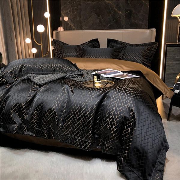 bedding sets european style satin long staple cotton black set duvit cover sheet pillowcase king queeen of 4 pieces
bedding sets european style satin long staple cotton black set duvit cover sheet pillowcase king queeen of 4 pieces