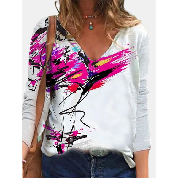 women's t-shirt 2021 summer casual pullover long sleeve butterfly printed tshirt lady fashion loose v-neck plus size chemisier femme, White
women's t-shirt 2021 summer casual pullover long sleeve butterfly printed tshirt lady fashion loose v-neck plus size chemisier femme, White