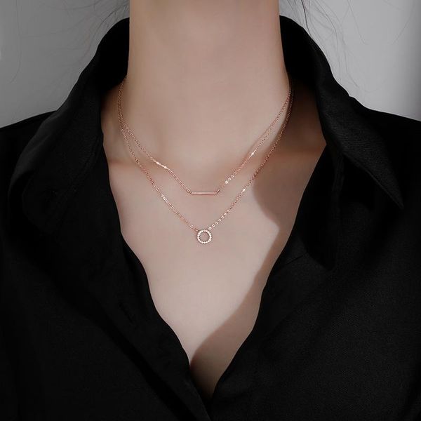 chains fashion women 925 sterling silver round double layer necklace necklaces for wedding gift jewelry accessories
chains fashion women 925 sterling silver round double layer necklace necklaces for wedding gift jewelry accessories