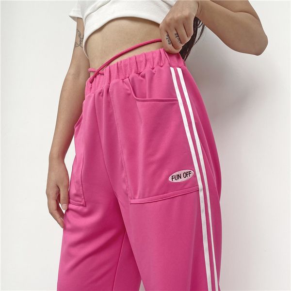 letter print ribbens casual long trousers ladies pink baggy sweatpants women high waist pants capris high street 2021, Black;white
letter print ribbens casual long trousers ladies pink baggy sweatpants women high waist pants capris high street 2021, Black;white