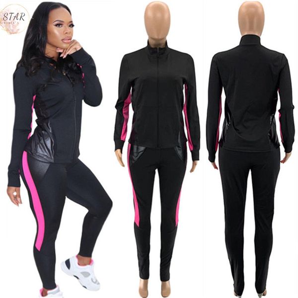 2021 new tracksuits for women two piece outfits zipper sweatpants sets pu patchwork sweatsuits matching set wholesale dropshipping 8gu2, Gray
2021 new tracksuits for women two piece outfits zipper sweatpants sets pu patchwork sweatsuits matching set wholesale dropshipping 8gu2, Gray