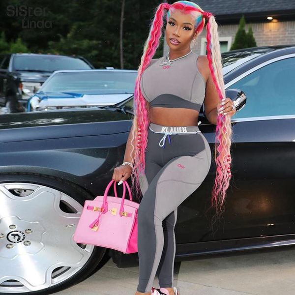 seamless sporty female tracksuits 2 two piece set autumn sleeveless bra and fitness leggings activewear outfits, Gray
seamless sporty female tracksuits 2 two piece set autumn sleeveless bra and fitness leggings activewear outfits, Gray