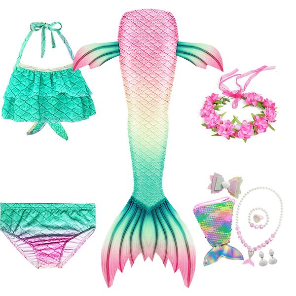 2021 new children's swimsuit for girls necklace wig garland accessories cosplay costume mermaid tail beach party swimming wear nm3p, White
2021 new children's swimsuit for girls necklace wig garland accessories cosplay costume mermaid tail beach party swimming wear nm3p, White