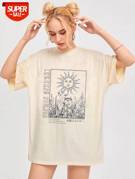 sunfiz yf sun plants print vintage boho style chic t shirt women's retro cotton short sleeve tee ladies female graphic tees #hw3q, White
sunfiz yf sun plants print vintage boho style chic t shirt women's retro cotton short sleeve tee ladies female graphic tees #hw3q, White
