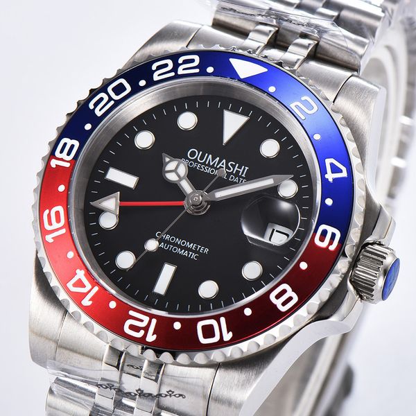 oumashi men's automatic mechanical gmt watches 40mm stainless steel sapphire glass luminous waterproof men wrist watch clock, Slivery;brown
oumashi men's automatic mechanical gmt watches 40mm stainless steel sapphire glass luminous waterproof men wrist watch clock, Slivery;brown