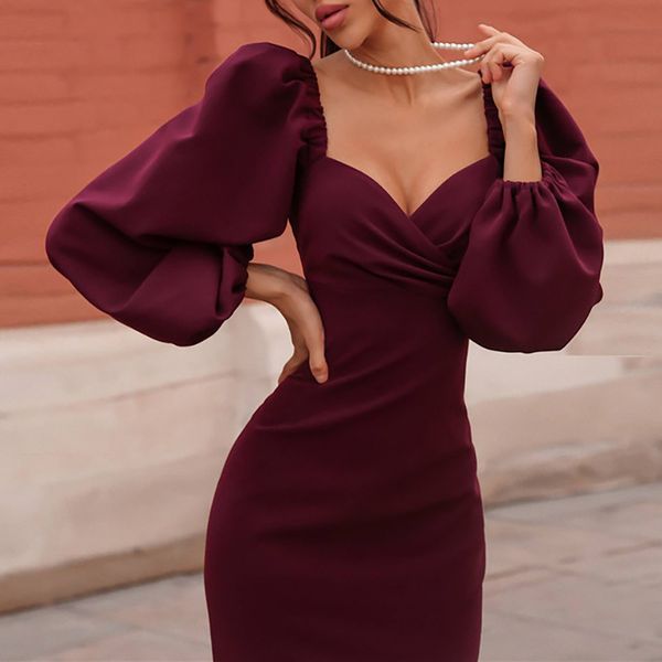 2021 new women sleeve midi ladies fashion slim square collar solid color high waist vintage long party vestidos 31iu, Black;gray
2021 new women sleeve midi ladies fashion slim square collar solid color high waist vintage long party vestidos 31iu, Black;gray