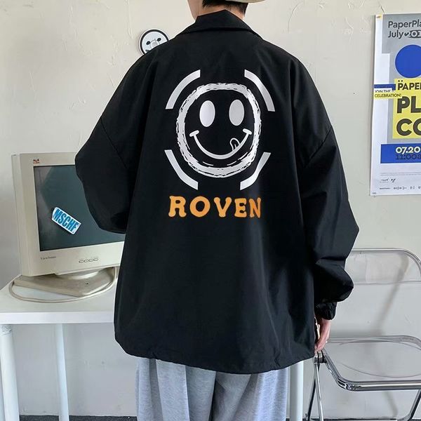 autumn 2021 new korean fried street bf style printed men's casual jacket, Black;brown
autumn 2021 new korean fried street bf style printed men's casual jacket, Black;brown