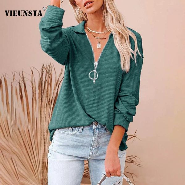 women's blouses & shirts women fashion zipper turn-down collar blouse spring solid loose pullover sweatshirt autumn long sleeve streetw, White
women's blouses & shirts women fashion zipper turn-down collar blouse spring solid loose pullover sweatshirt autumn long sleeve streetw, White