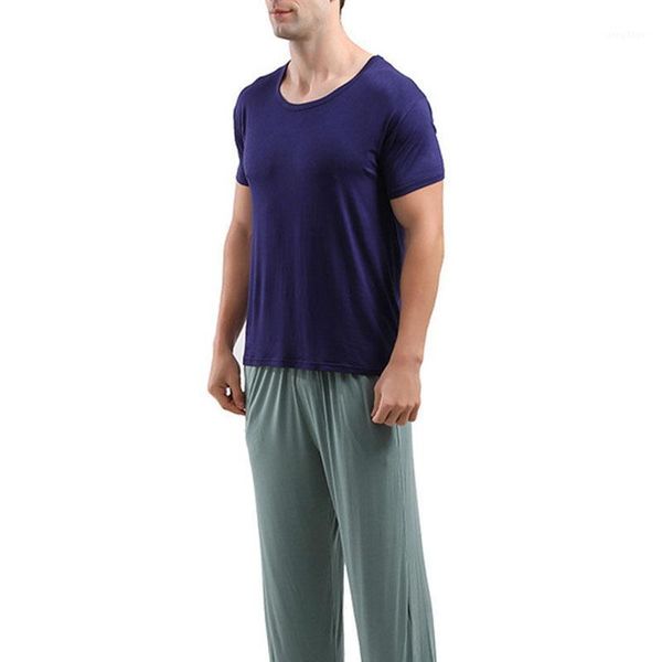 spring summer pajama man 6xl bust 130cm loose thin style sets men's sleepwear, Black;brown
spring summer pajama man 6xl bust 130cm loose thin style sets men's sleepwear, Black;brown