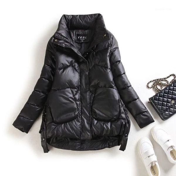 down cotton padded jacket women 2021 korean thin winter thickened warm women's & parkas, Black
down cotton padded jacket women 2021 korean thin winter thickened warm women's & parkas, Black