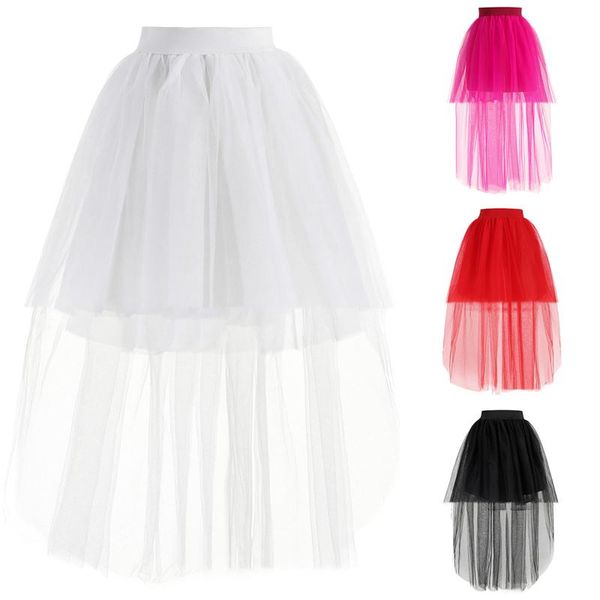 skirts women 3 layers gothic tulle irregular shape high low tutu ballet princess for party wedding, Black
skirts women 3 layers gothic tulle irregular shape high low tutu ballet princess for party wedding, Black