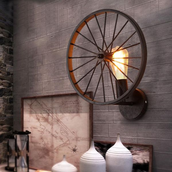 retro loft vintage wall light sconce metal wheel industrial wall lamp lighting fixture cafe bar restaurant wandlamp decoration
retro loft vintage wall light sconce metal wheel industrial wall lamp lighting fixture cafe bar restaurant wandlamp decoration