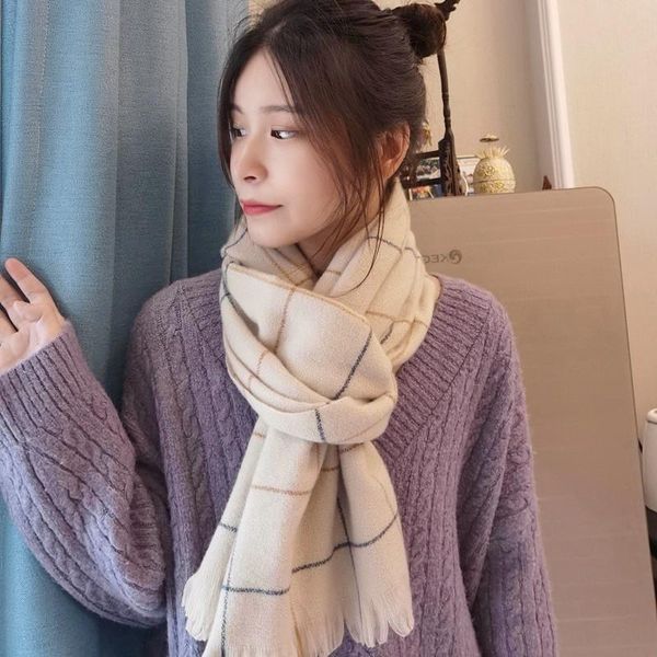 scarves cn plaid scarf british women autumn and winter 2021 korean japanese tassel bib imitation cashmere men's women's shawl, Blue;gray
scarves cn plaid scarf british women autumn and winter 2021 korean japanese tassel bib imitation cashmere men's women's shawl, Blue;gray