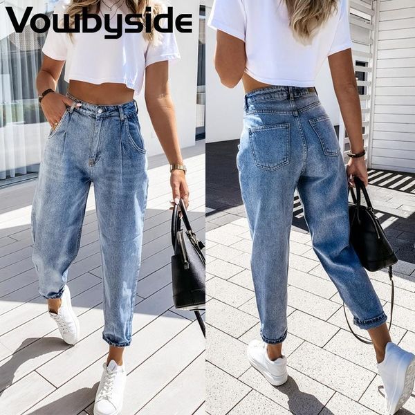 women's jeans women's solid color casual pants cropped denim straight trousers harem, Blue
women's jeans women's solid color casual pants cropped denim straight trousers harem, Blue