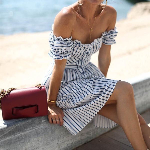 casual dresses slash neck dress europe and america 2021 summer striped leaky back holiday mid-dress bohemian beach women, Black;gray
casual dresses slash neck dress europe and america 2021 summer striped leaky back holiday mid-dress bohemian beach women, Black;gray