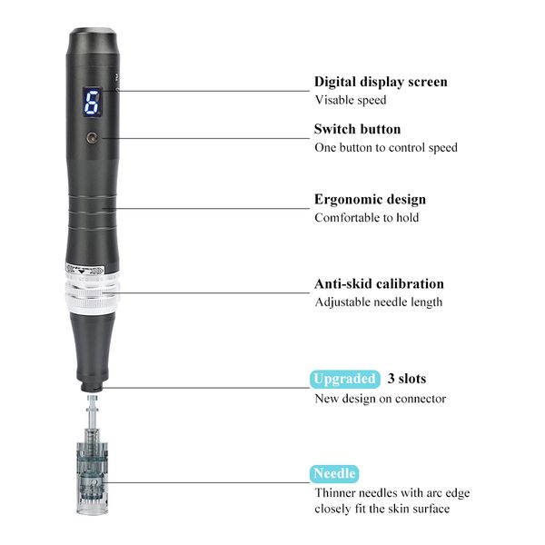drpenultimam8microneedlingwith6pcsneedlesfacecarewiredwirelessdermapenm8beautymachinemicroneedlepenfacecare raben