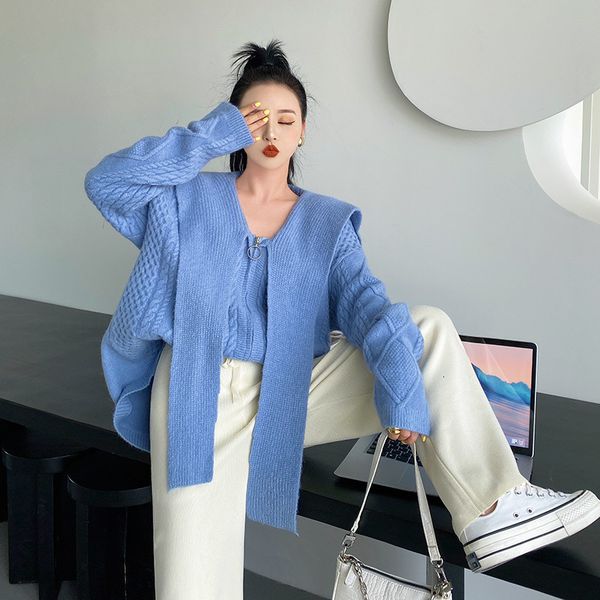 2021 new japanese women turn-down collar long sleeve knitted outwear coat femme winter solid sweater pegw, White;black
2021 new japanese women turn-down collar long sleeve knitted outwear coat femme winter solid sweater pegw, White;black