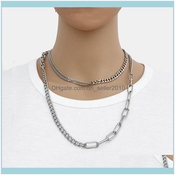 necklaces & pendants jewelryfashion all-match four-chain mixed titanium steel necklace mens jewelry chains drop delivery 2021 nqui8, Silver
necklaces & pendants jewelryfashion all-match four-chain mixed titanium steel necklace mens jewelry chains drop delivery 2021 nqui8, Silver