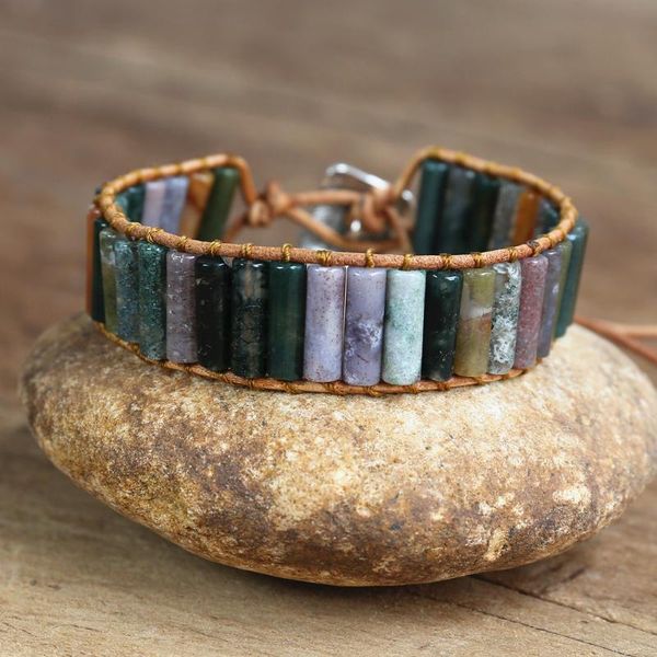 charm bracelets natural stone cylindrical onyx strand leather bracelet women men jewelry bohemia wrap, Golden;silver
charm bracelets natural stone cylindrical onyx strand leather bracelet women men jewelry bohemia wrap, Golden;silver