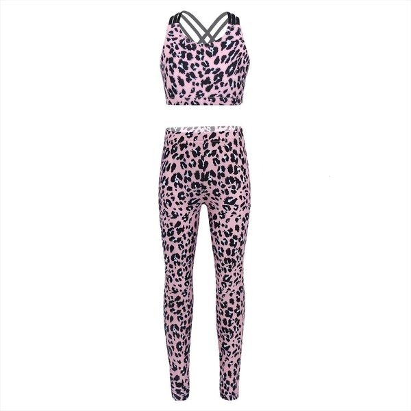 kids girls leopard print gym workout ballet dance sets sport suit u neck crop pants leggings trousers for sports, White
kids girls leopard print gym workout ballet dance sets sport suit u neck crop pants leggings trousers for sports, White
