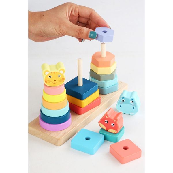 40JC 1Set Interactive Creative Toy Wooden Stacking Block Toy Rainbow Stimulation Block Puzzle Game Building Block 3D Jigsaw
40JC 1Set Interactive Creative Toy Wooden Stacking Block Toy Rainbow Stimulation Block Puzzle Game Building Block 3D Jigsaw