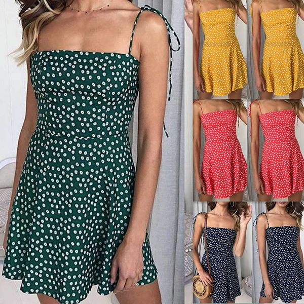 women's spring and summer new wave point sling short dress overseas, Gray
women's spring and summer new wave point sling short dress overseas, Gray