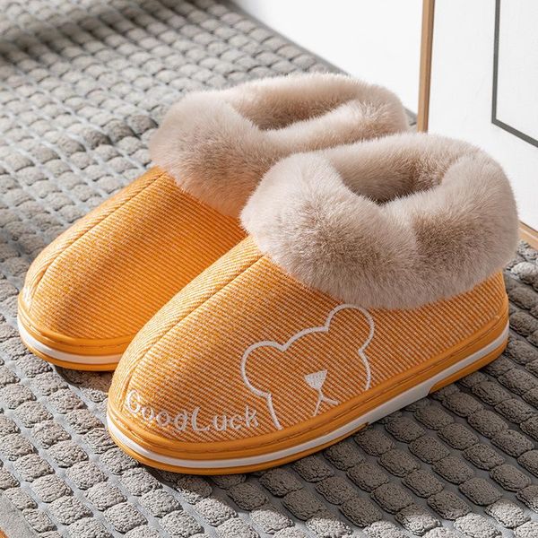 slippers home for men cozy warm women non-slip cartoon bear shoes couples cotton slides winter fur lined snow boots, Black
slippers home for men cozy warm women non-slip cartoon bear shoes couples cotton slides winter fur lined snow boots, Black