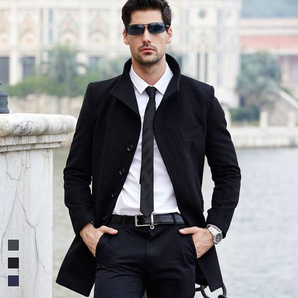 men's wool & blends classic autumn winter casual men coats warm jackets slim single breasted outwear solid overcoats plus size m-xxxl, Black
men's wool & blends classic autumn winter casual men coats warm jackets slim single breasted outwear solid overcoats plus size m-xxxl, Black