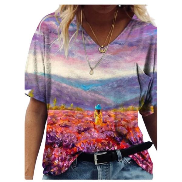 women's t-shirt 3d cartoons floral print women t shirt summer 2021 fashion casual short sleeve v-neck loose ladies streetwear plus siz, White
women's t-shirt 3d cartoons floral print women t shirt summer 2021 fashion casual short sleeve v-neck loose ladies streetwear plus siz, White