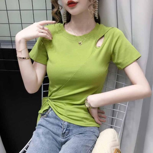 women's t-shirt 2021 summer web celebrity ins super fire hollow-out clavicle coat waist belt short sleeve dress, White
women's t-shirt 2021 summer web celebrity ins super fire hollow-out clavicle coat waist belt short sleeve dress, White