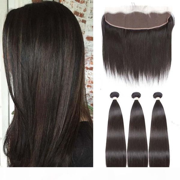 ear to ear 13x4 full lace frontal closure with 3 bundles brazilian straight virgin human hair weaves with pre plucked lace frontal, Black;brown
ear to ear 13x4 full lace frontal closure with 3 bundles brazilian straight virgin human hair weaves with pre plucked lace frontal, Black;brown