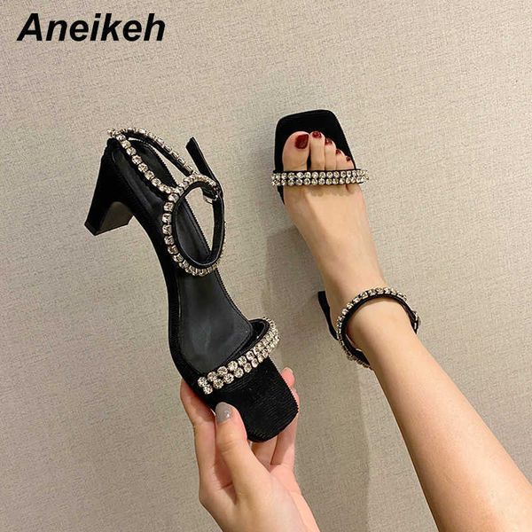 aneikeh summer women's shoes sandals thin heels open dress metal decoration flock gladiator buckle strap novelty patchwork 210615, Black
aneikeh summer women's shoes sandals thin heels open dress metal decoration flock gladiator buckle strap novelty patchwork 210615, Black