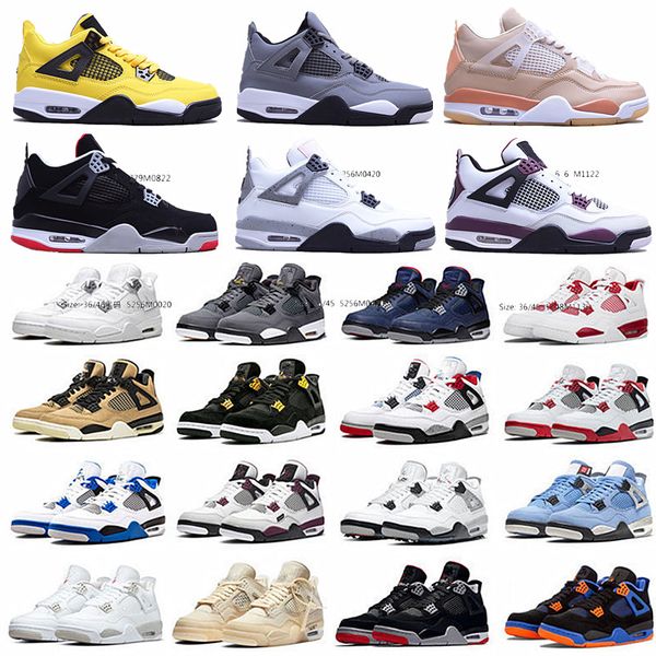 2022 new university blue 4 4s basketball shoes mens sports trainers cream sail white oreo bred red thunder taupe haze what the black cat cem
2022 new university blue 4 4s basketball shoes mens sports trainers cream sail white oreo bred red thunder taupe haze what the black cat cem